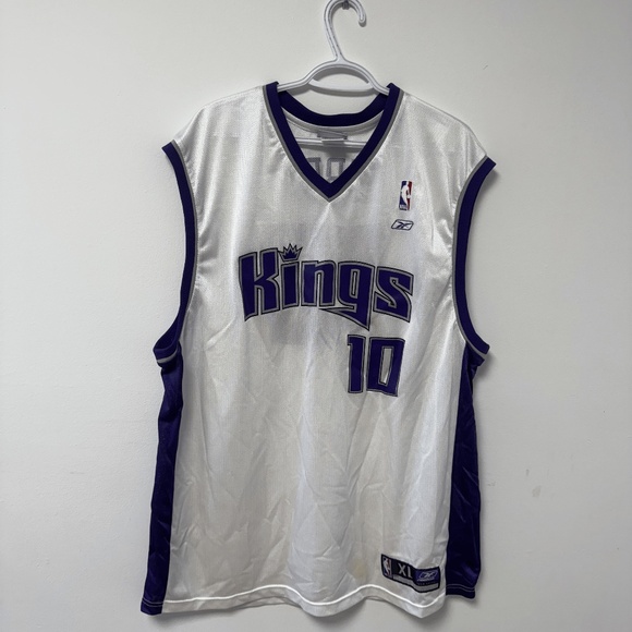 Sacramento Kings NBA 2001 Mike Bibby #10 Reebok White Jersey - Picture 1 of 2